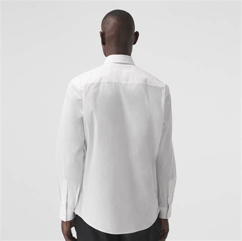 Camisa de algodão stretch (Branco) 